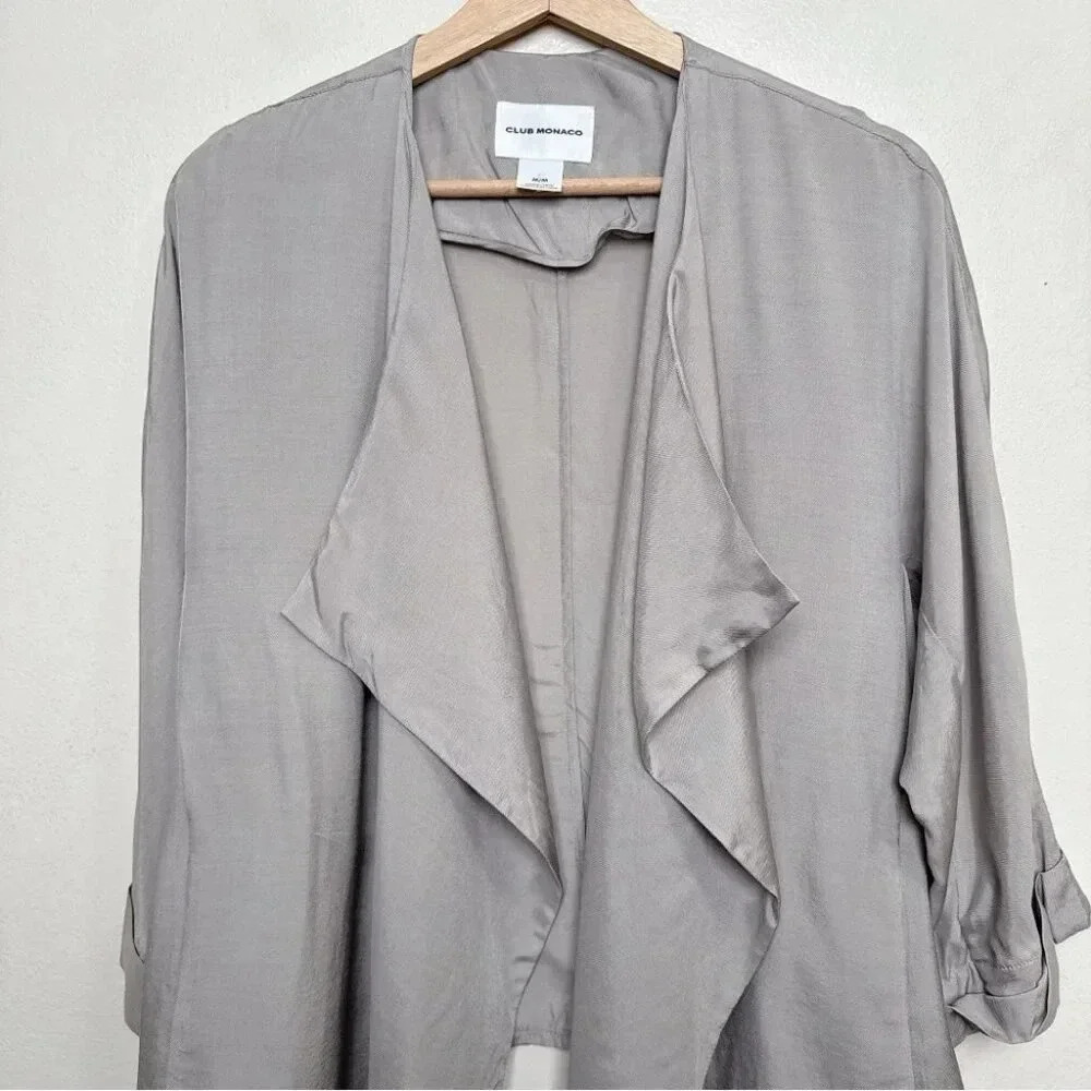 Club Monaco Womens Medium Drape Asymmetrical Jacket - Picture 4 of 14